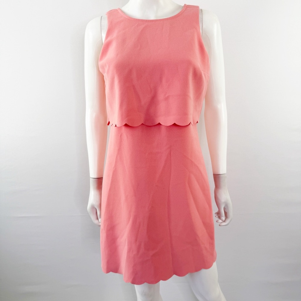 LOFT Pink Overlay Shift Dress Size 4P Knee Length Party Cocktail Easter Church - Picture 1 of 8